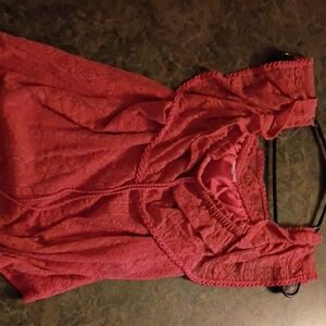 Elegant Pink Lace Blouse